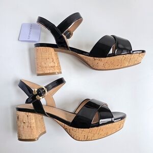 NEW Aerosoles Cosmos Sandals Black Patent